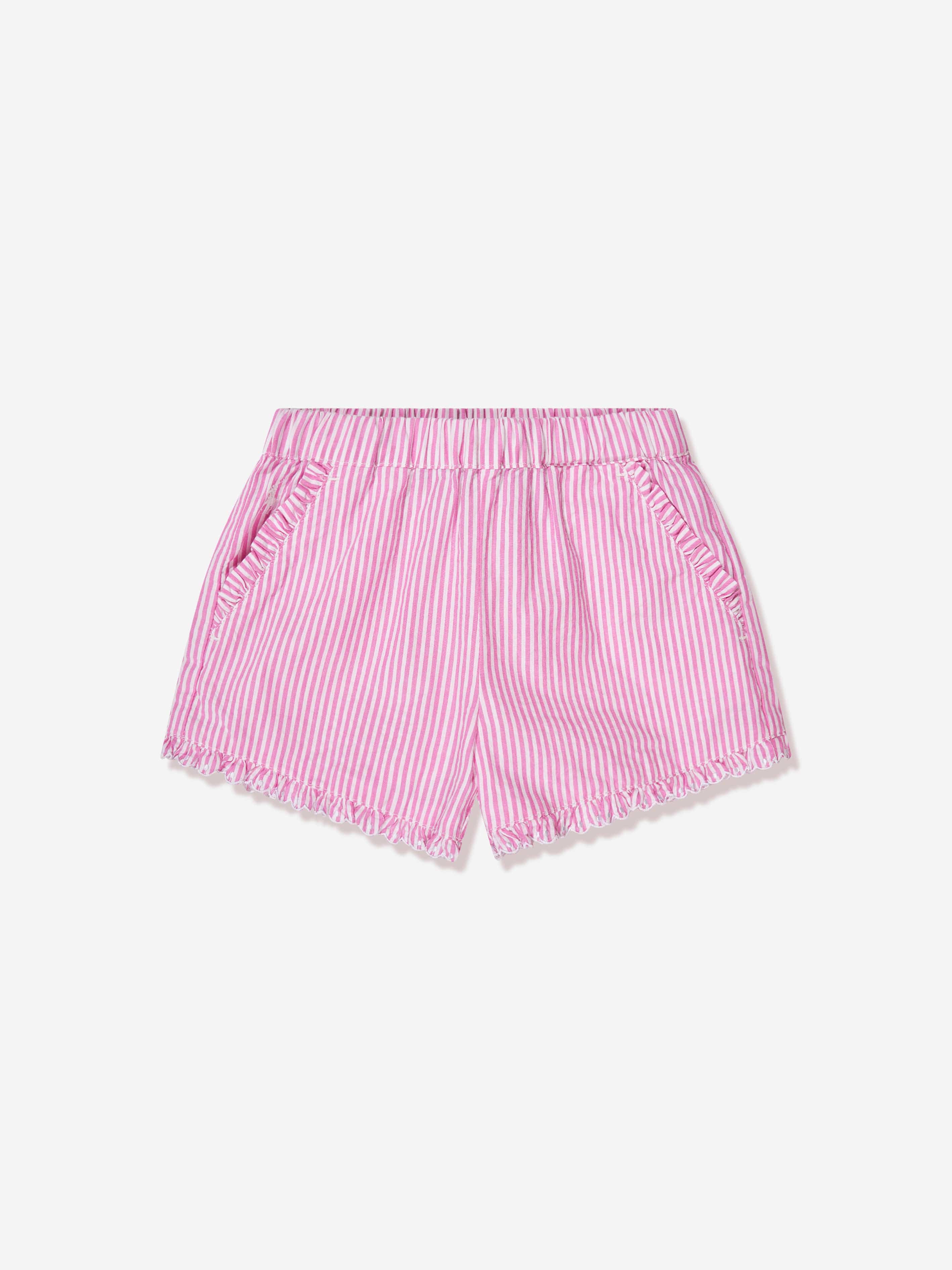 Striped shorts for girls online