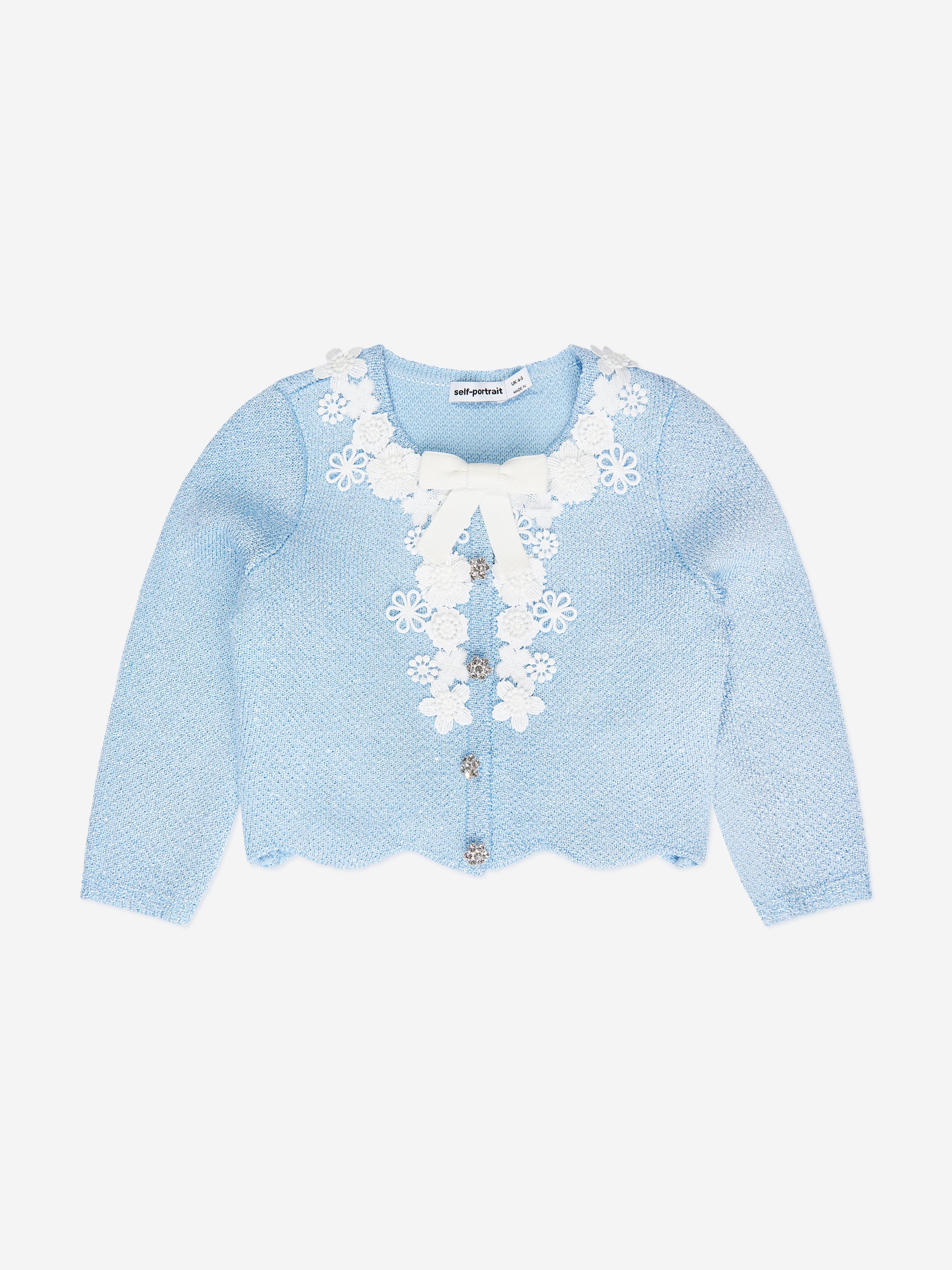 Light blue outlet lace cardigan