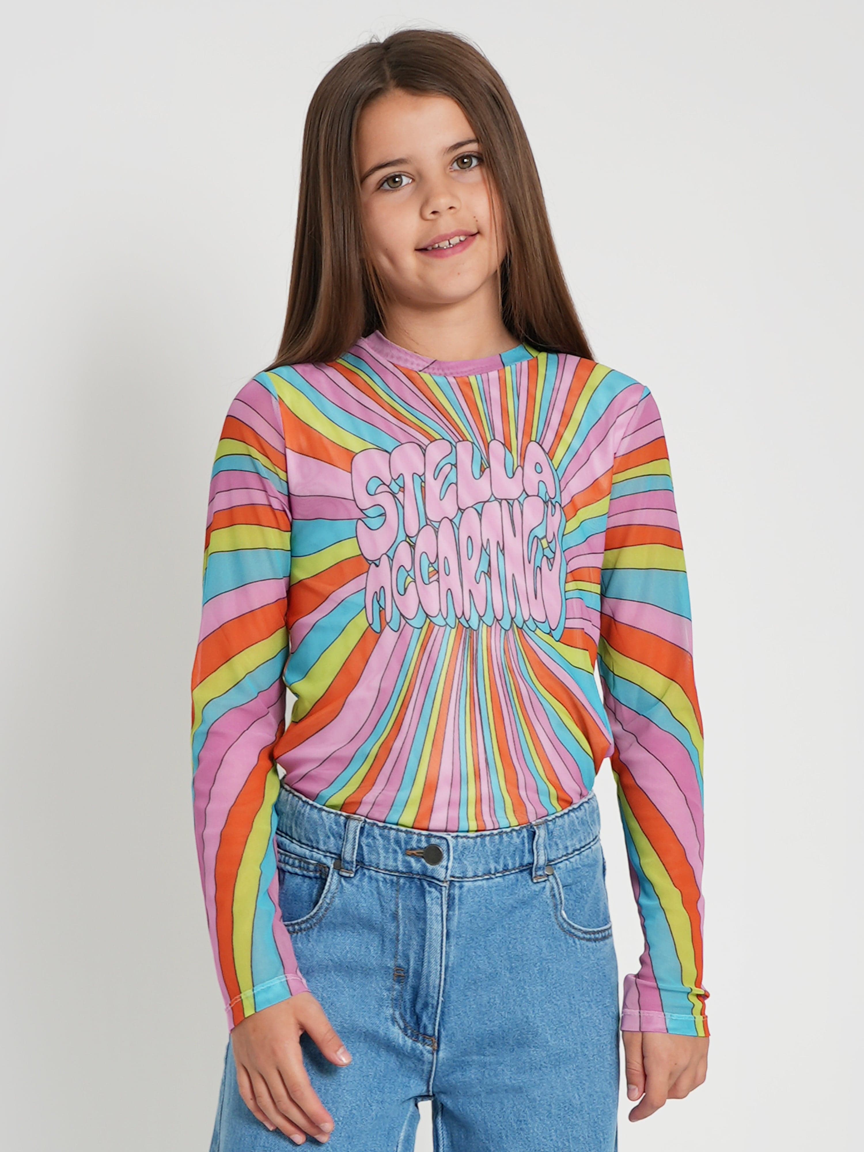 Stella McCartney Girls Funky Long Sleeve T-Shirt in Multicolour