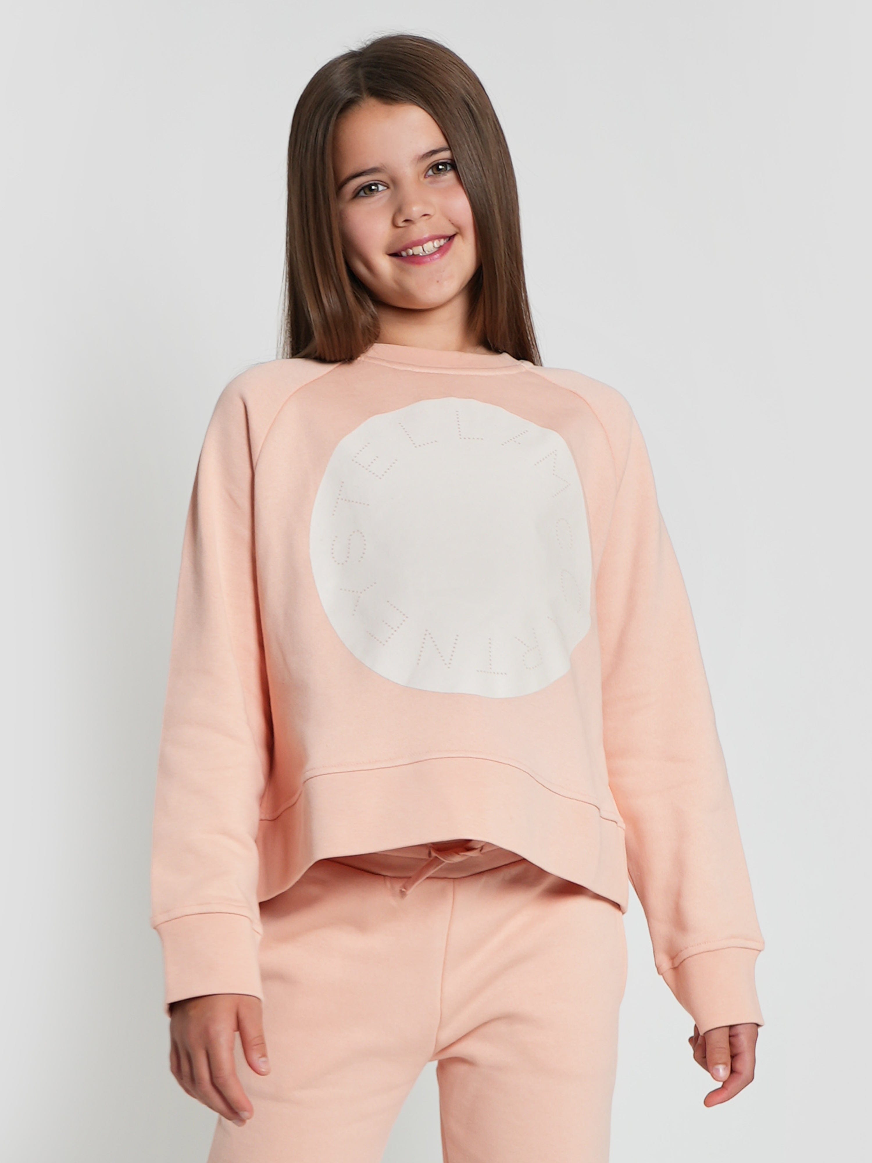 Stella McCartney Girls Circle Logo Sweatshirt in Pink