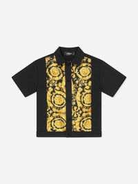 Versace Boys Barocco Shirt in Black