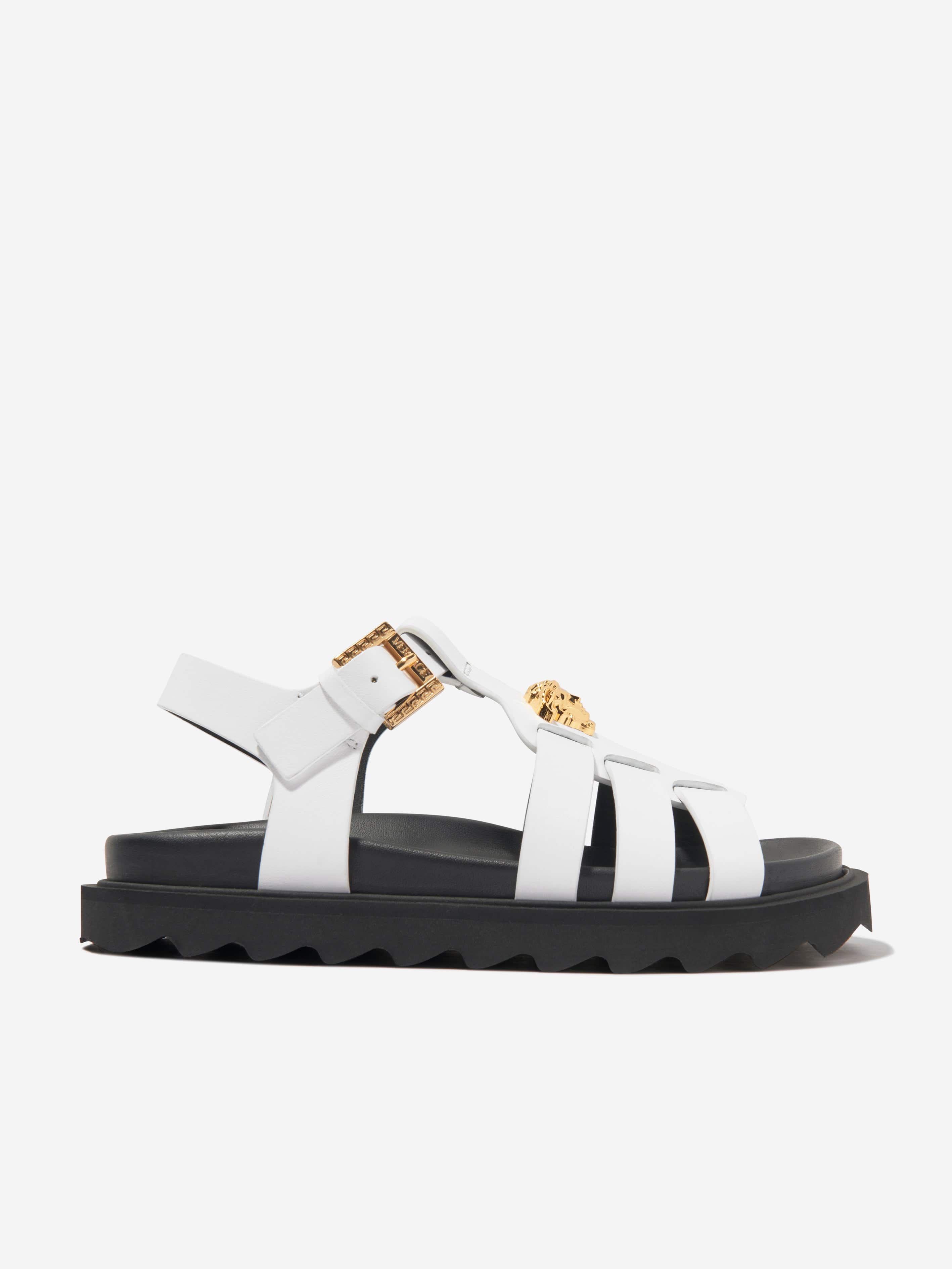 Versace store white sandals