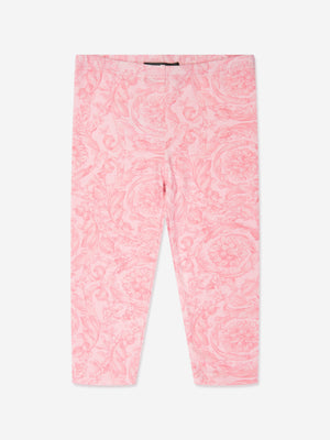 Baby Girls Barocco Leggings in Pink