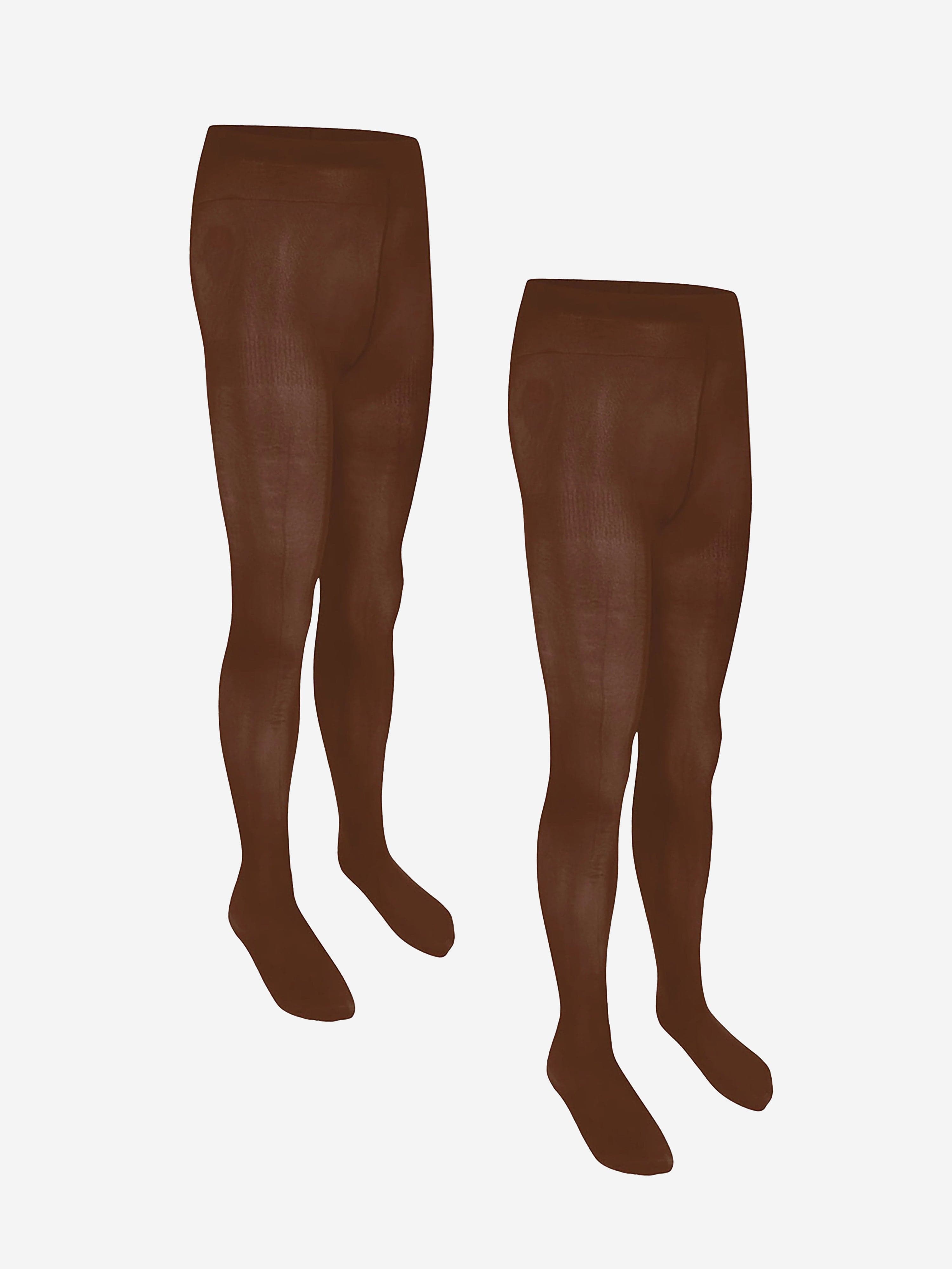 Zeco Girls School Opaque Tights 2 Pack in Brown Childsplay Clothing