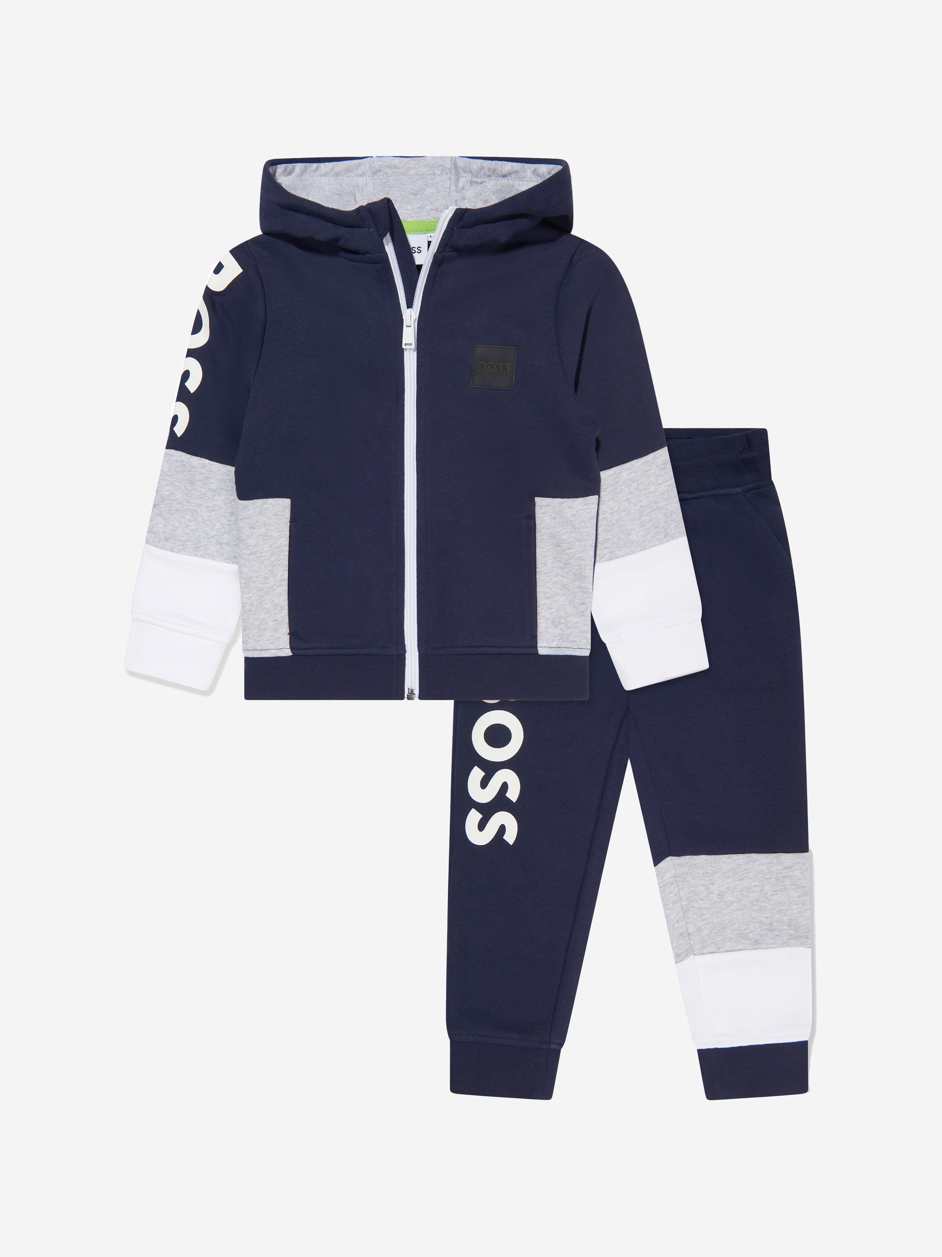BOSS Kidswear logo-print tracksuit - Black