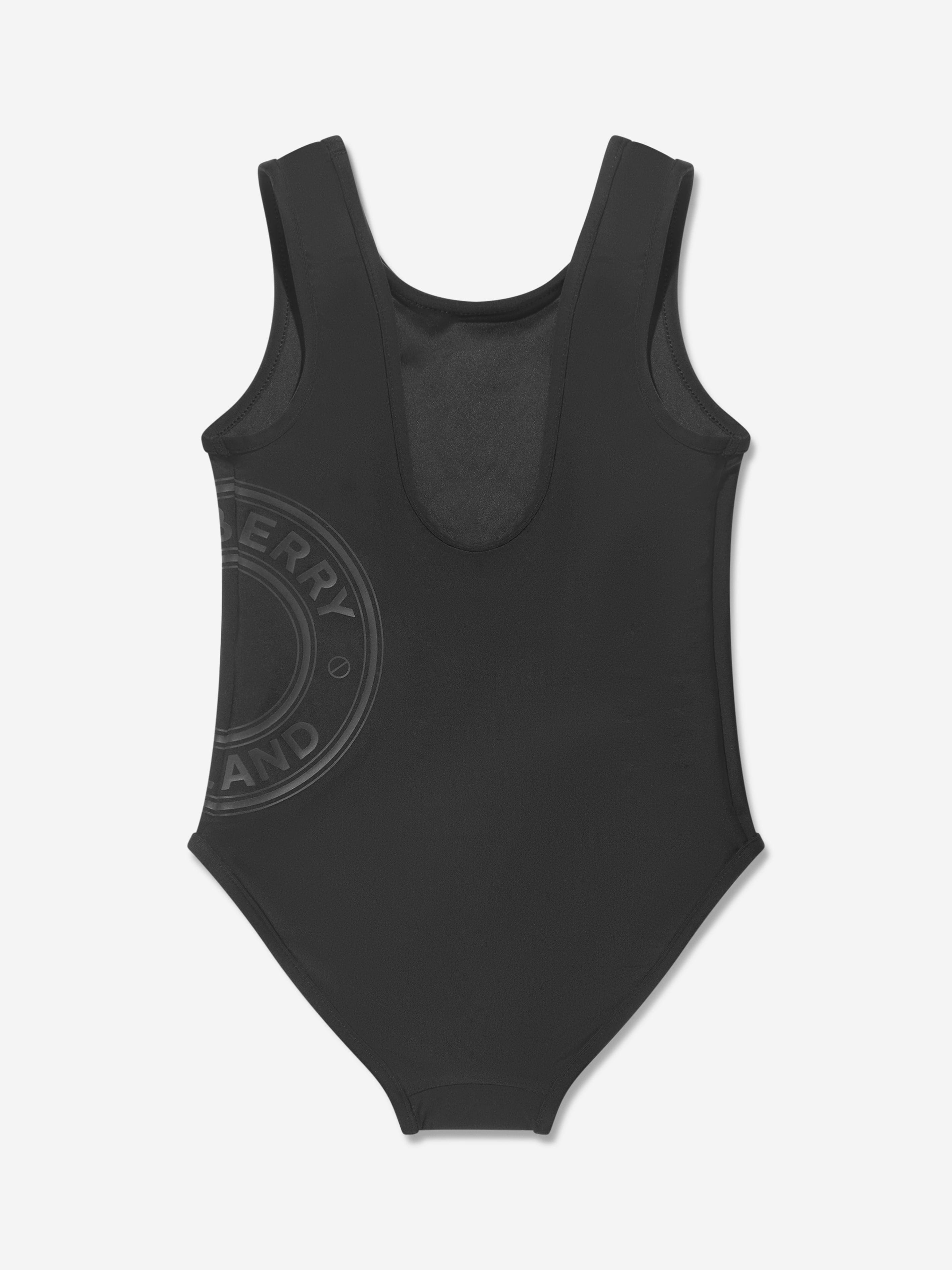 Burberry Kids - Girls Tirza Roundel Swimsuit In Black