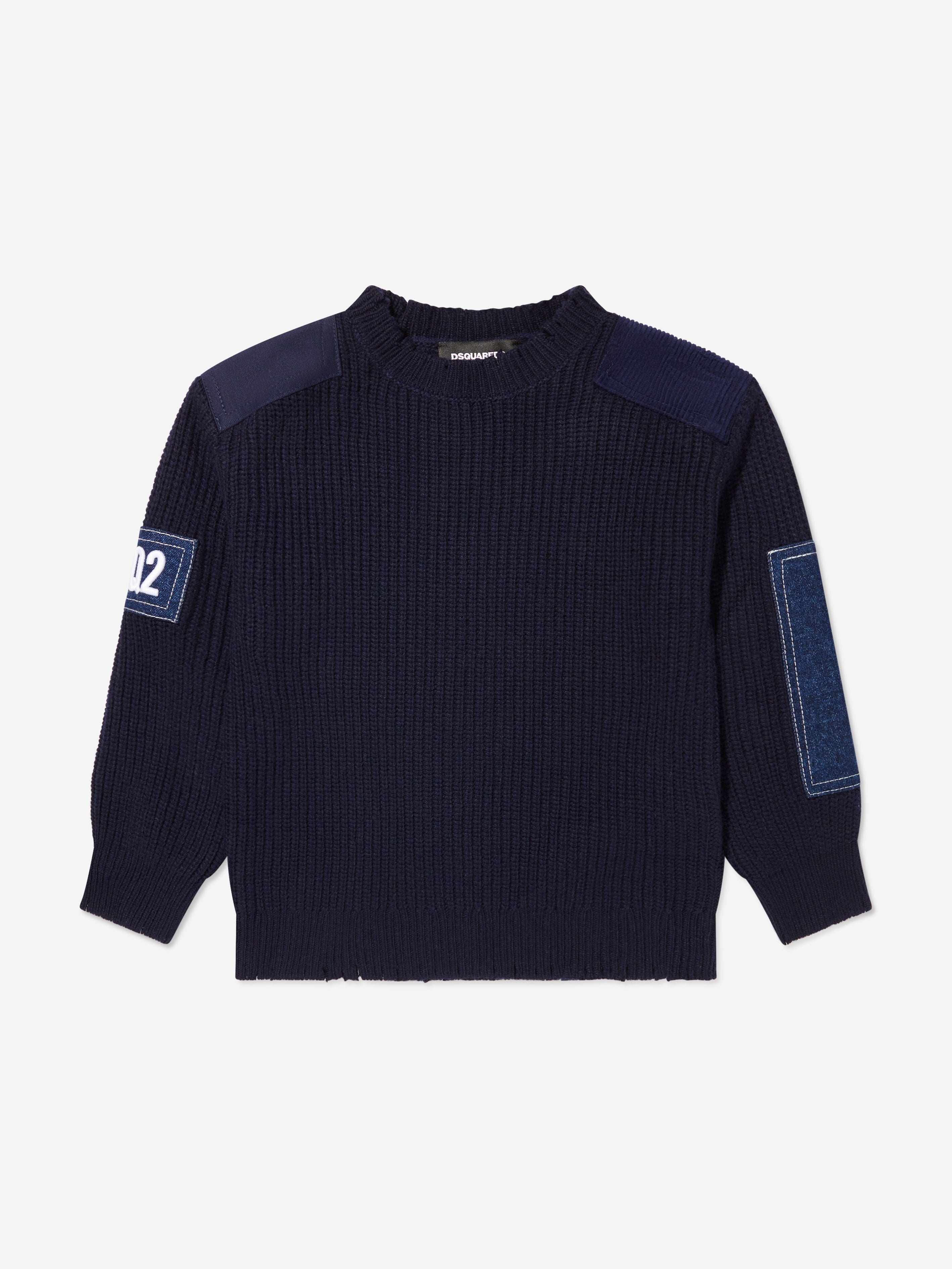 Dsquared2 Kids Boys Arm Badge Knited Jumper Childsplay Clothing