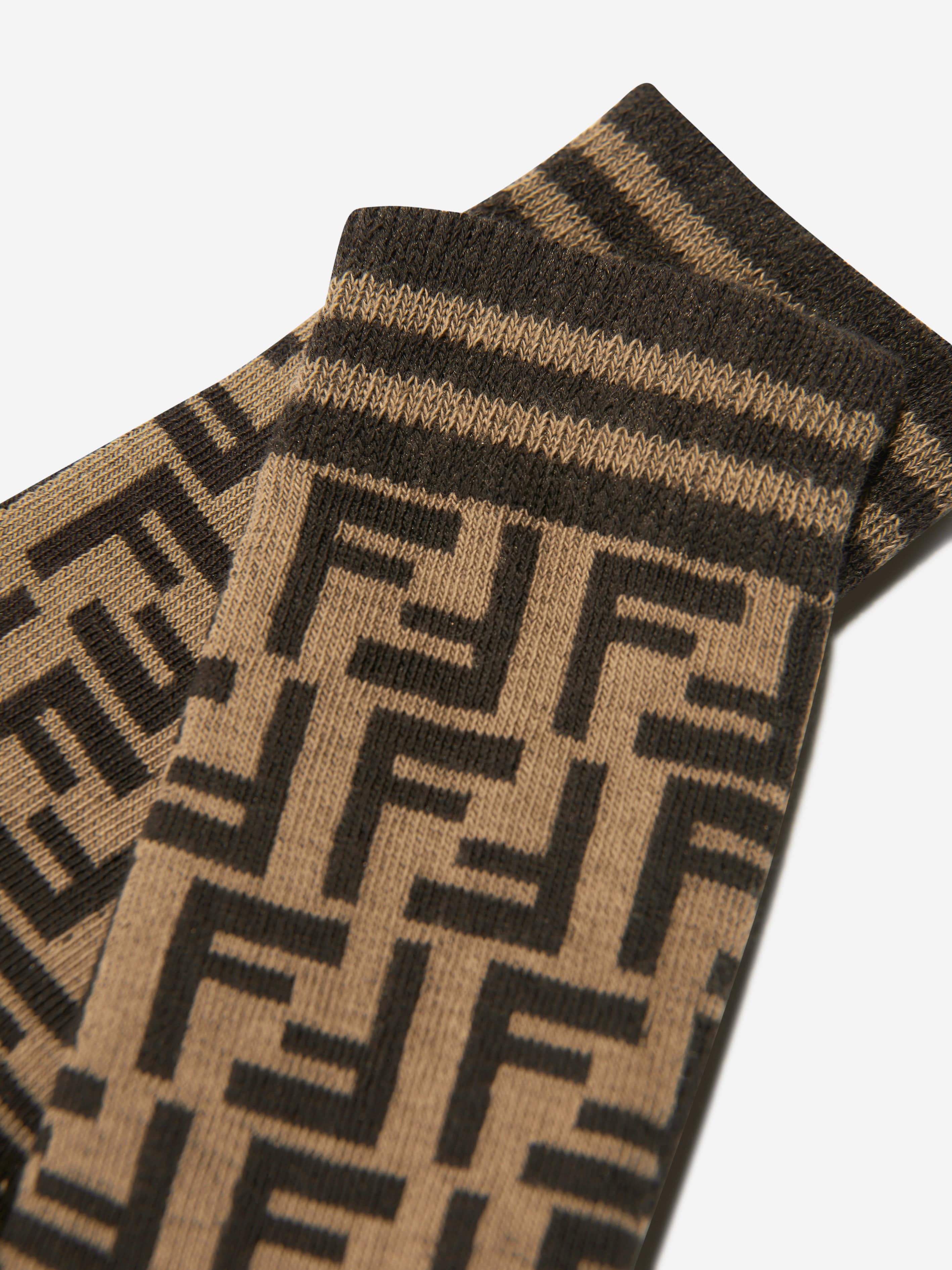 brown fendi socks