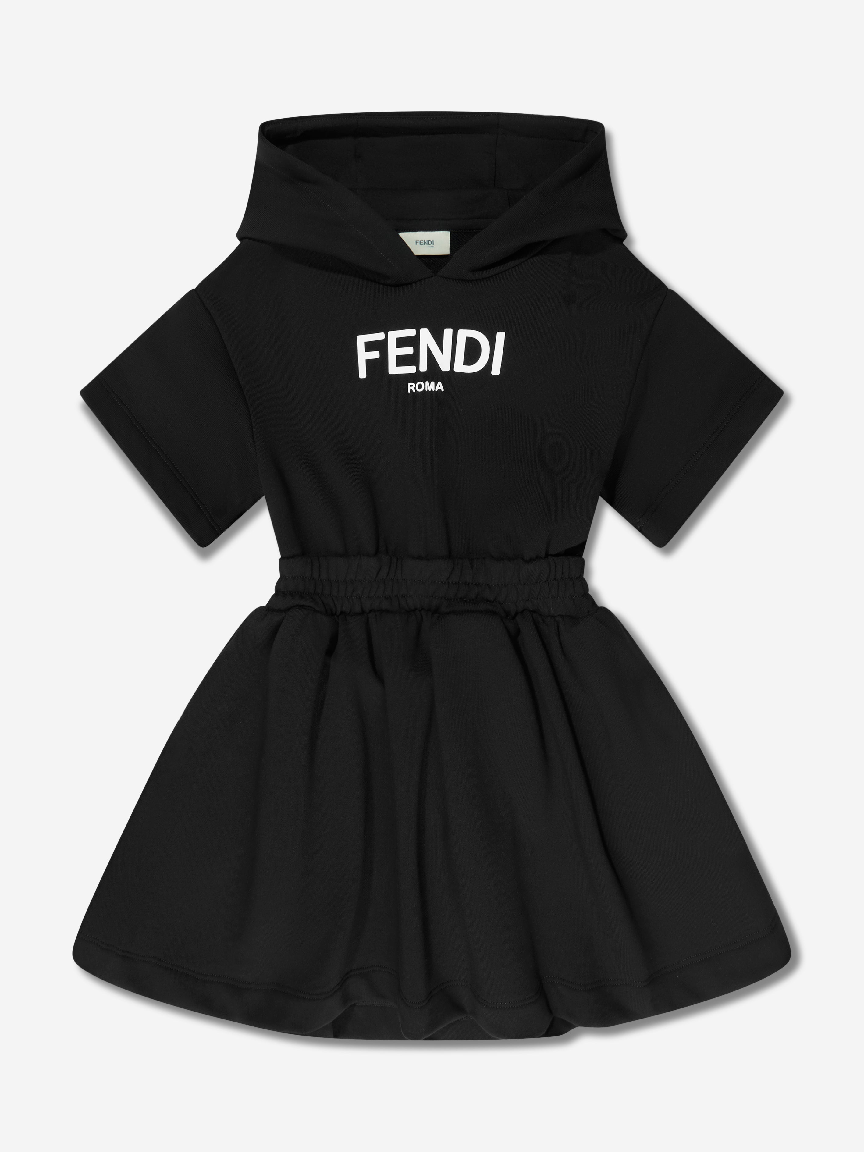 Fendi logo dress outlet black and white