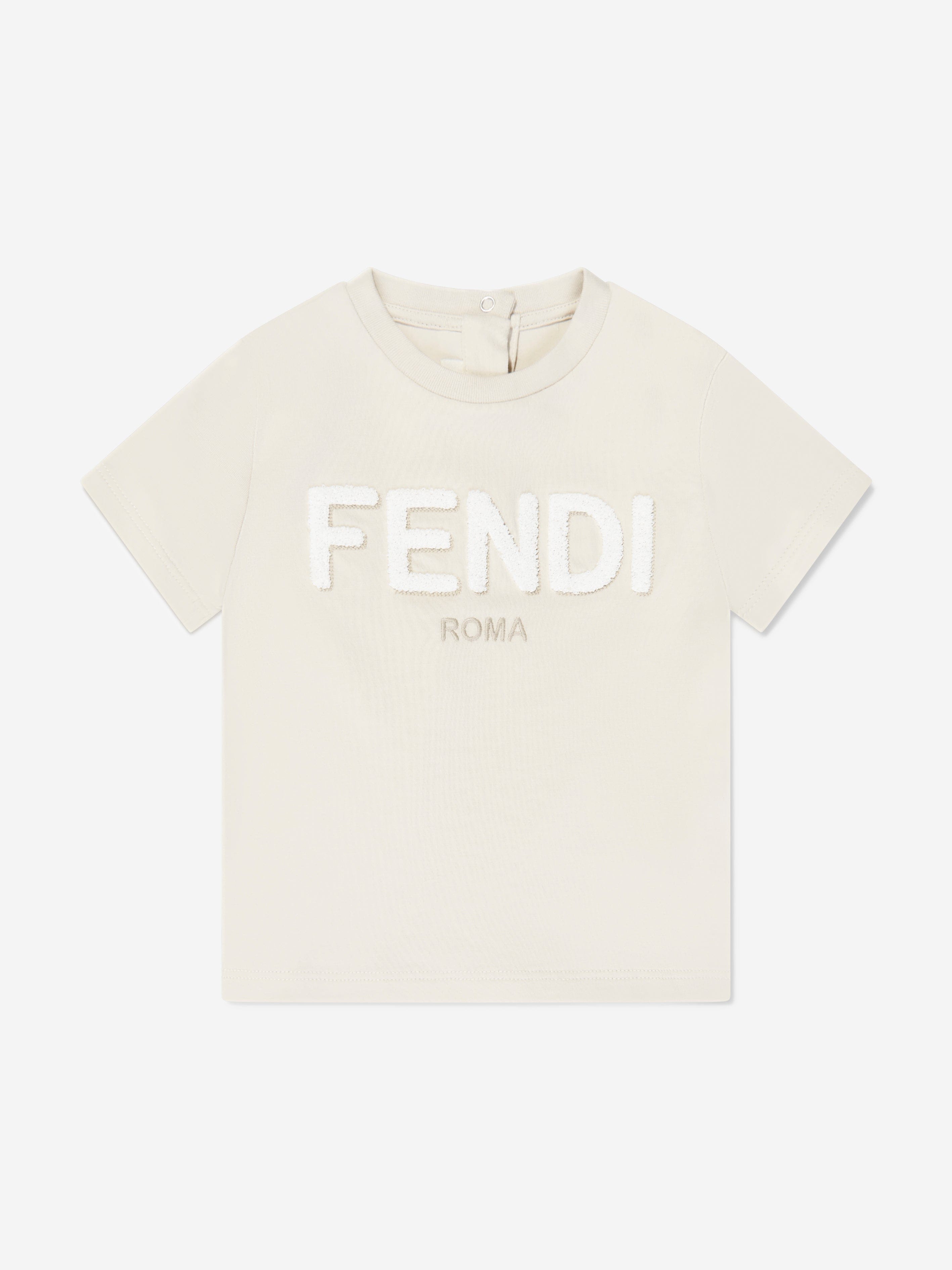 Fendi logo on sale t shirt women's