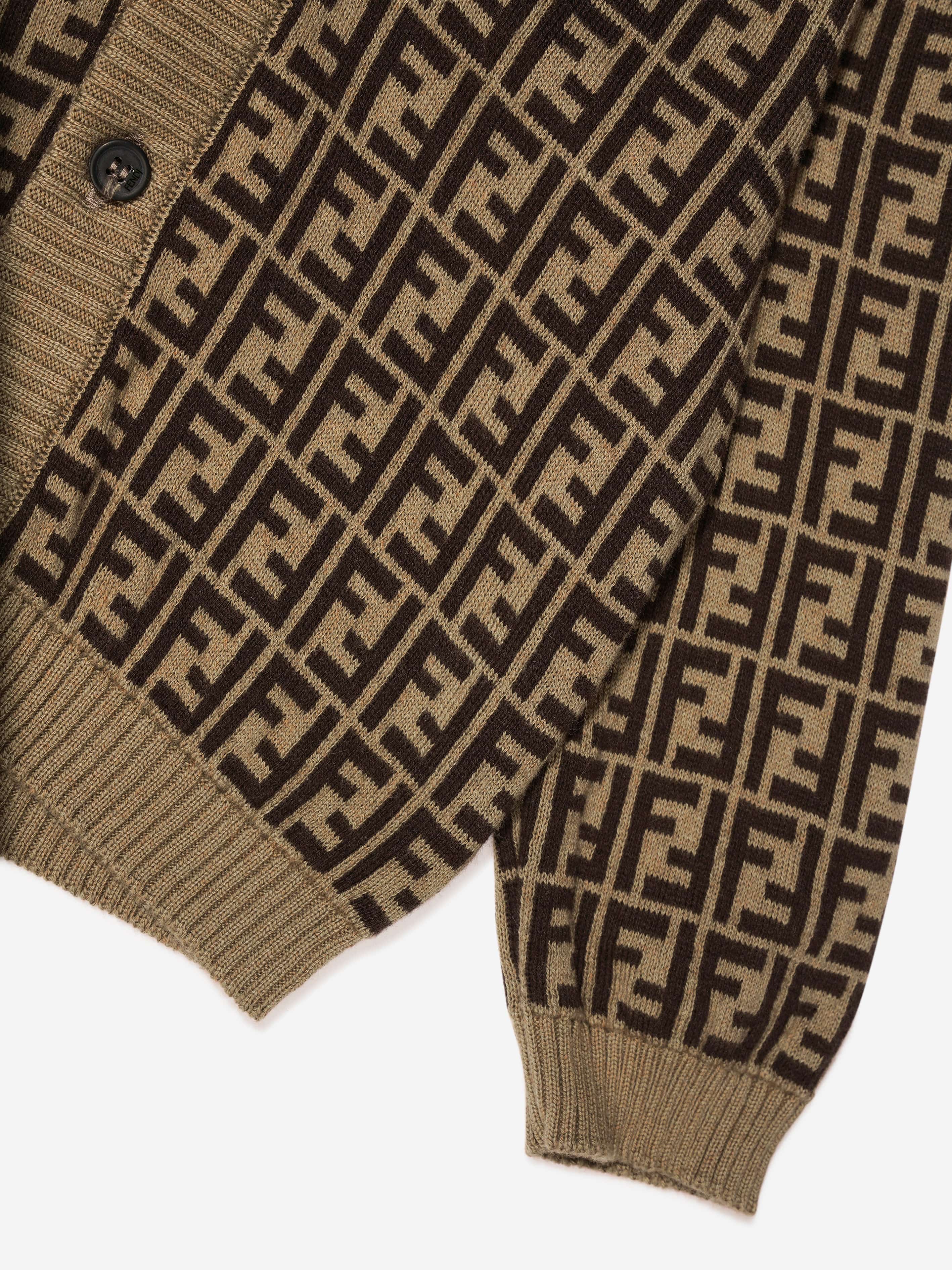 Fendi hotsell logo cardigan