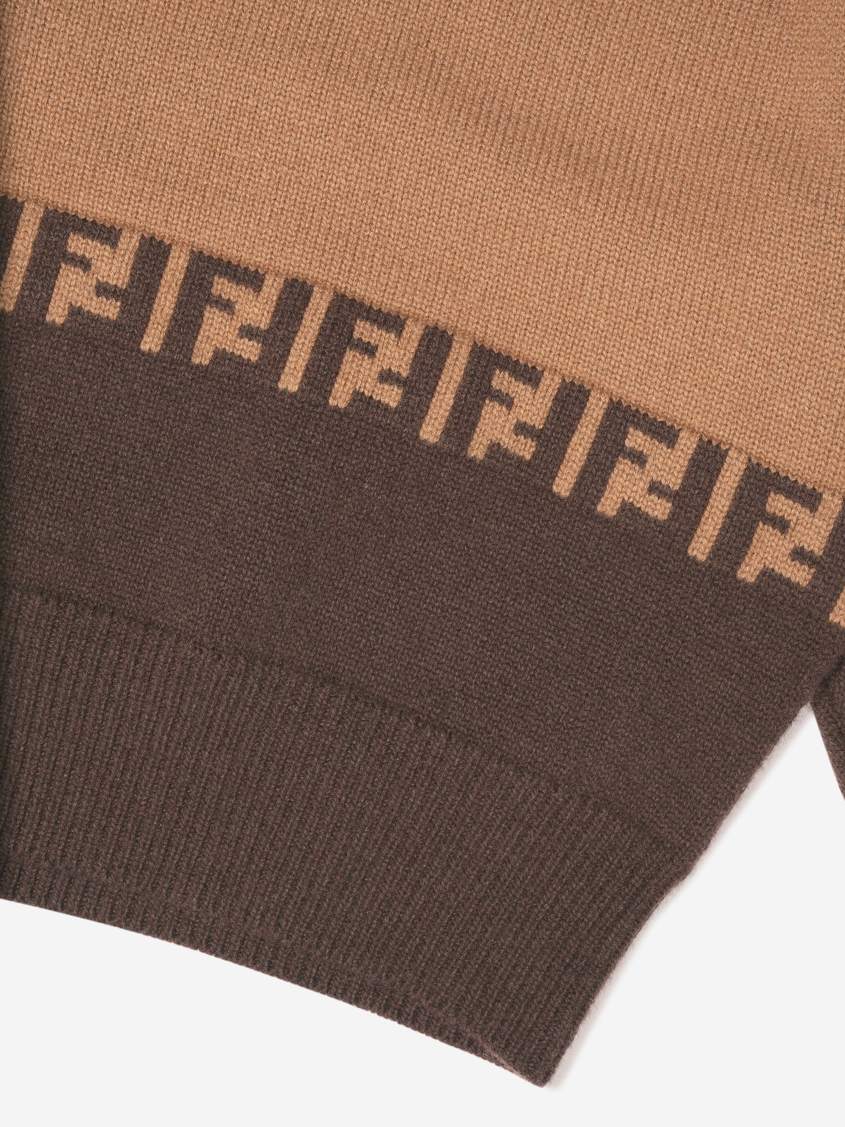 Fendi logo outlet roll neck jumper