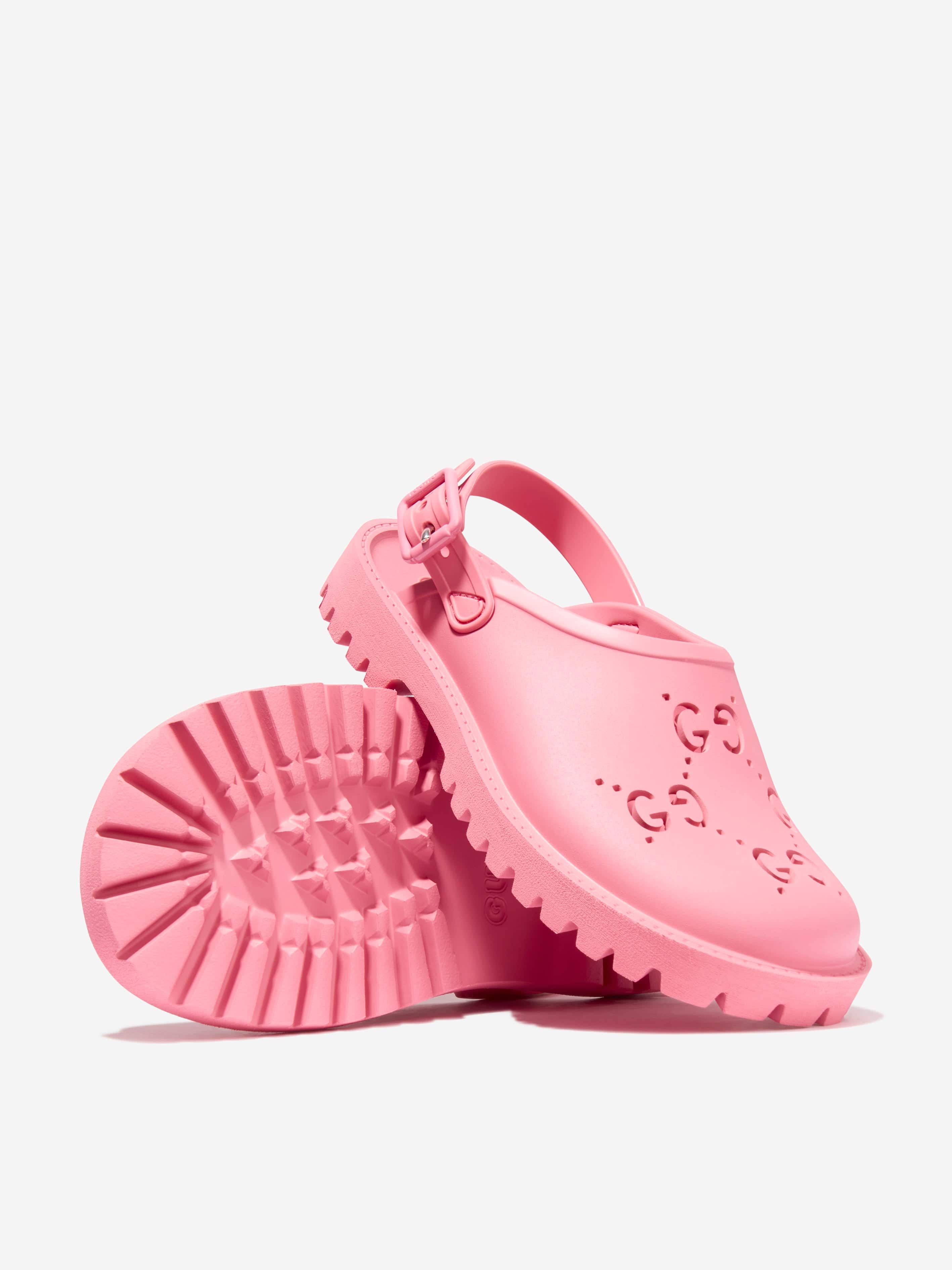 Girls GG Rubber Sandals in Pink Childsplay Clothing