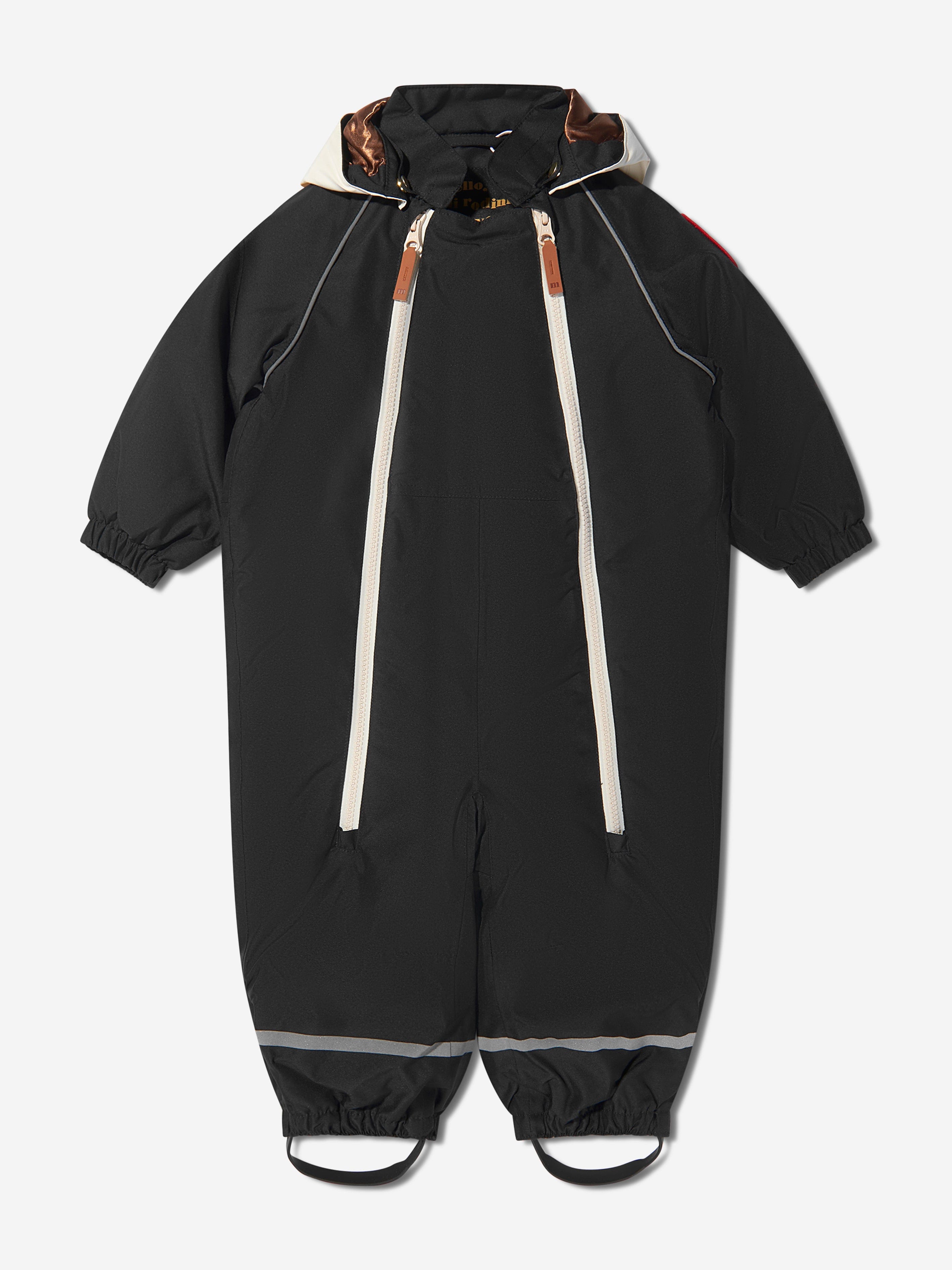 Mini Rodini Baby Alaska Panda Snowsuit in Black | Childsplay Clothing