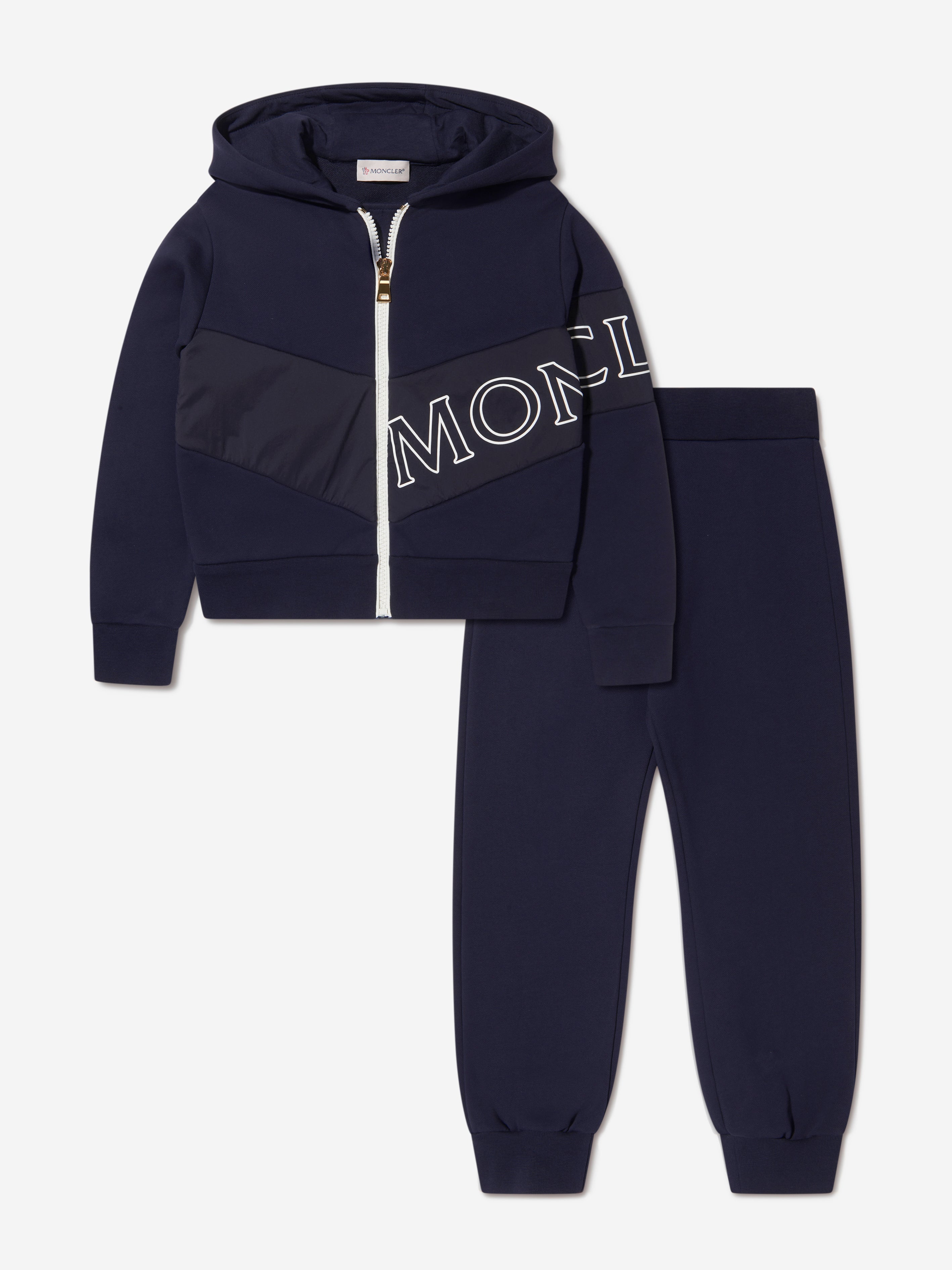 Navy moncler hot sale tracksuit