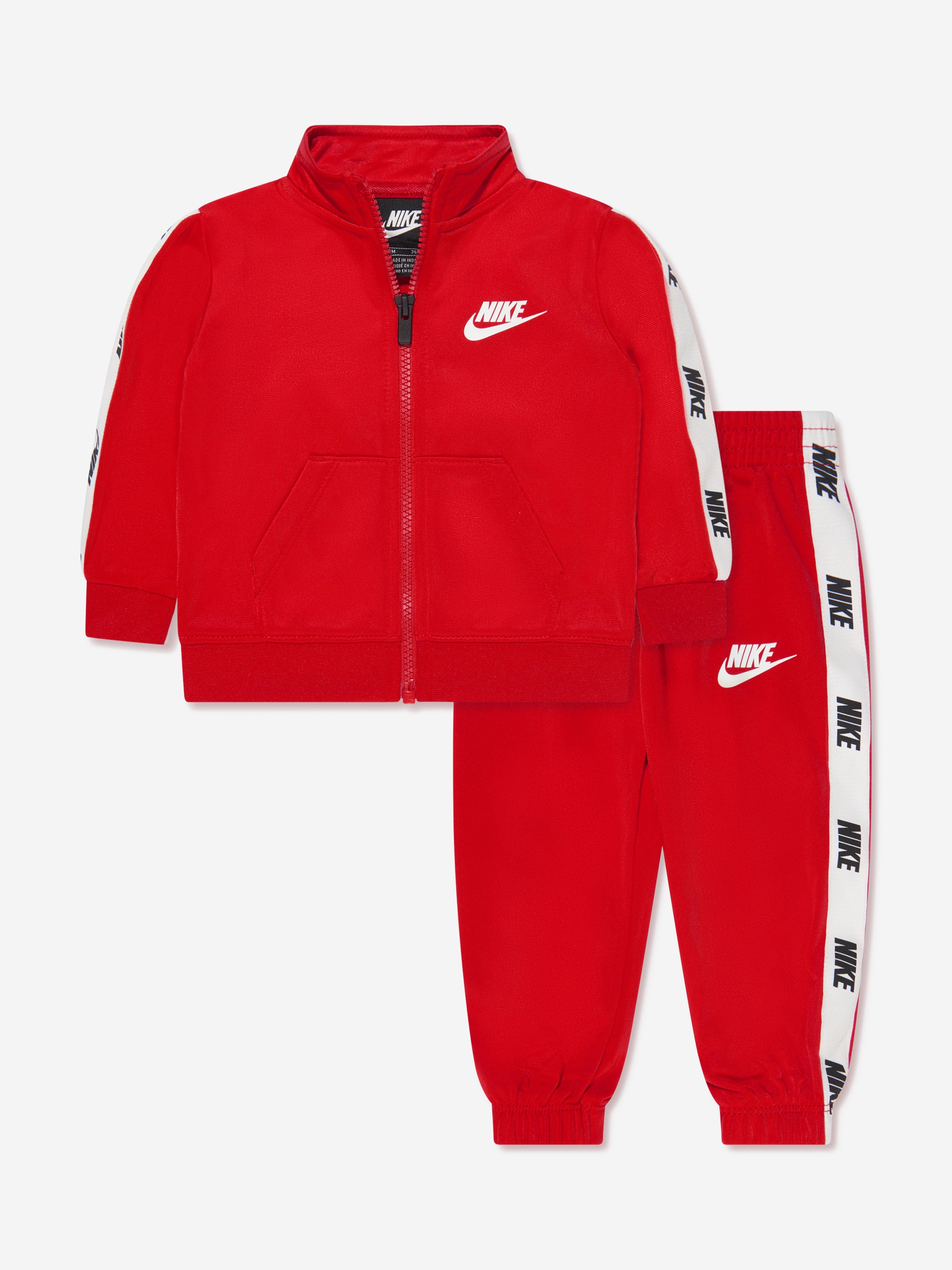 Baby red store nike tracksuit