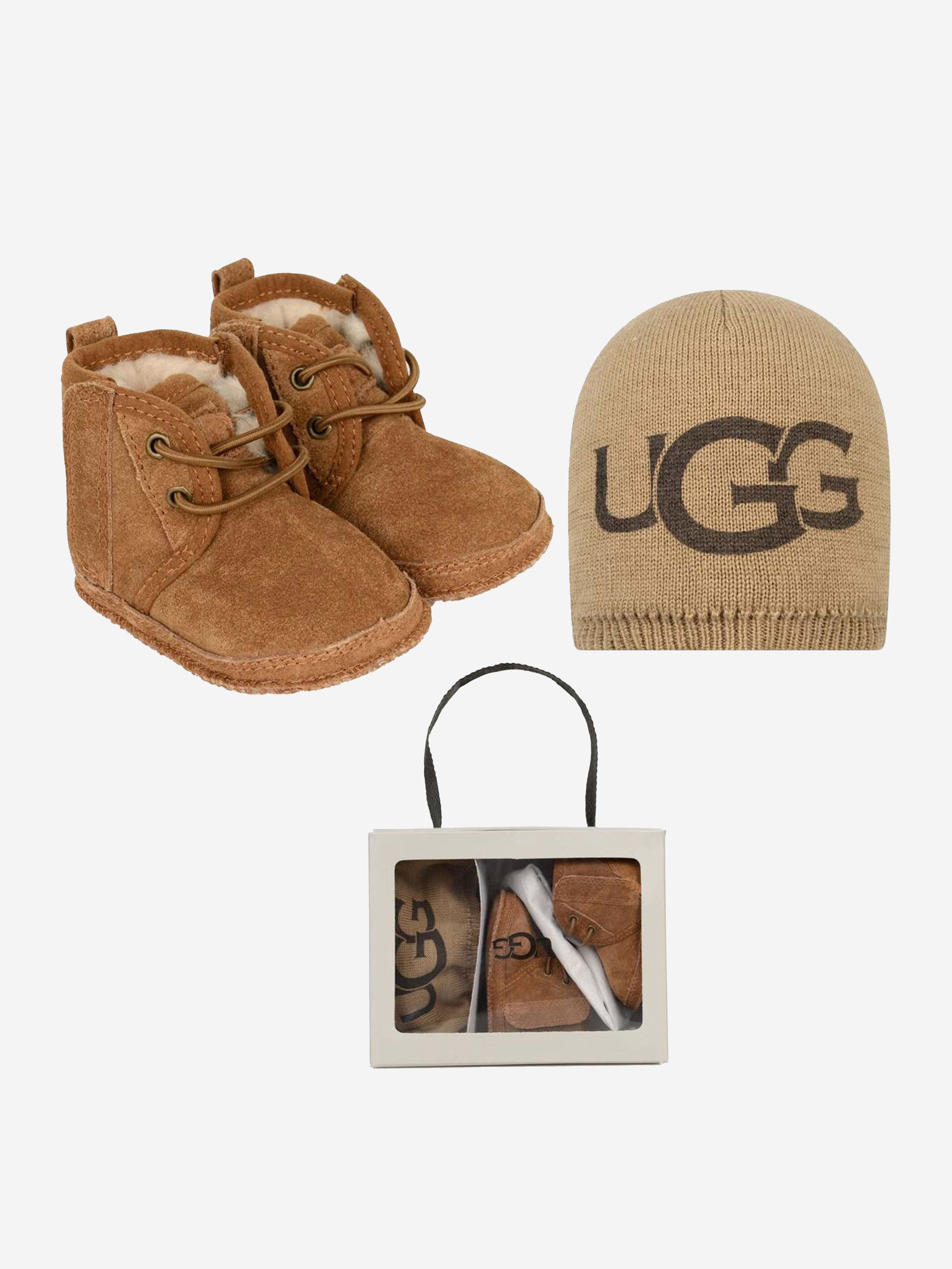 UGG - Baby Neumel Booties And Beanie Gift Set | Childsplay Clothing