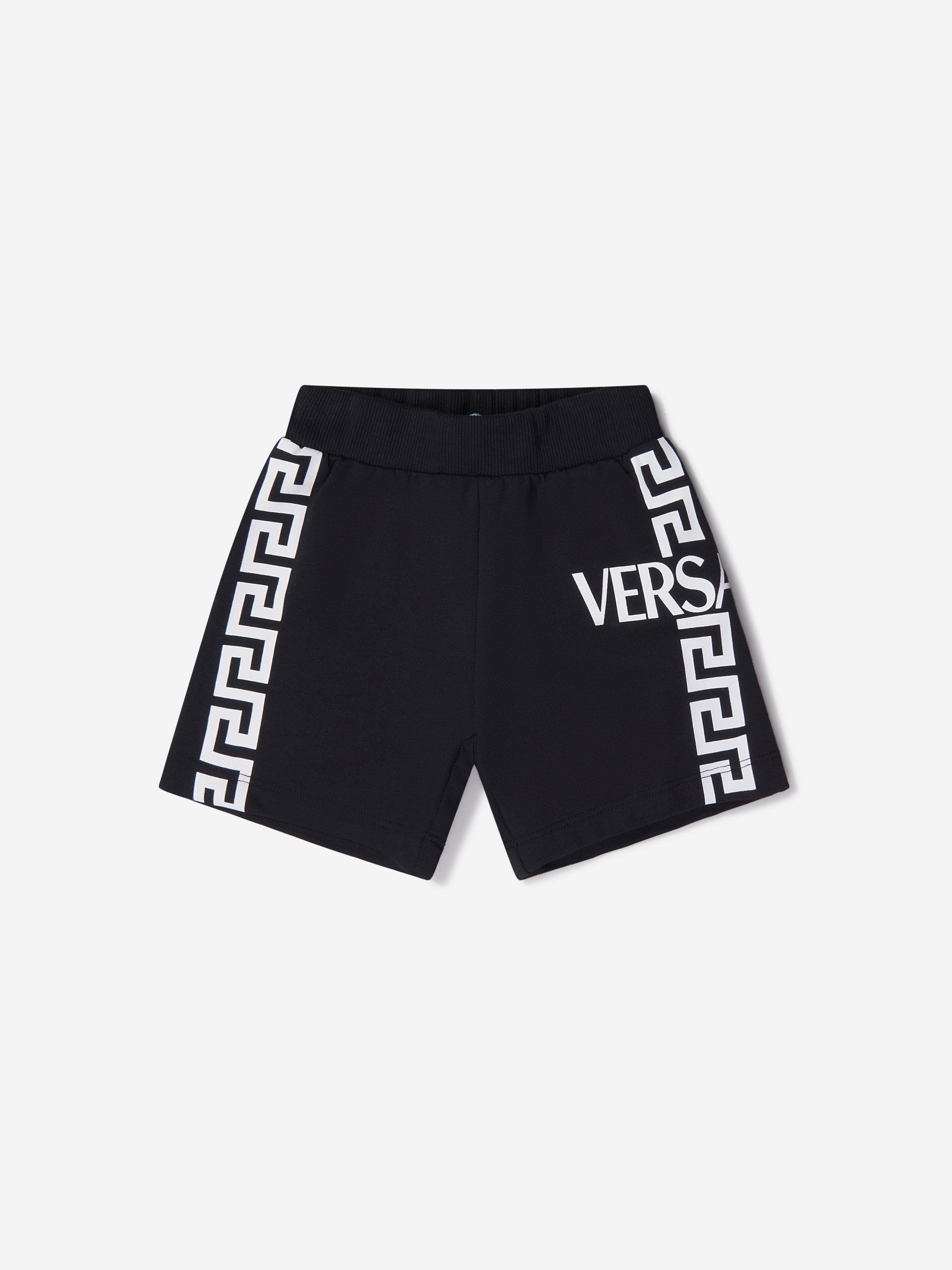 Baby Boys Cotton Greca Logo Sweat Shorts