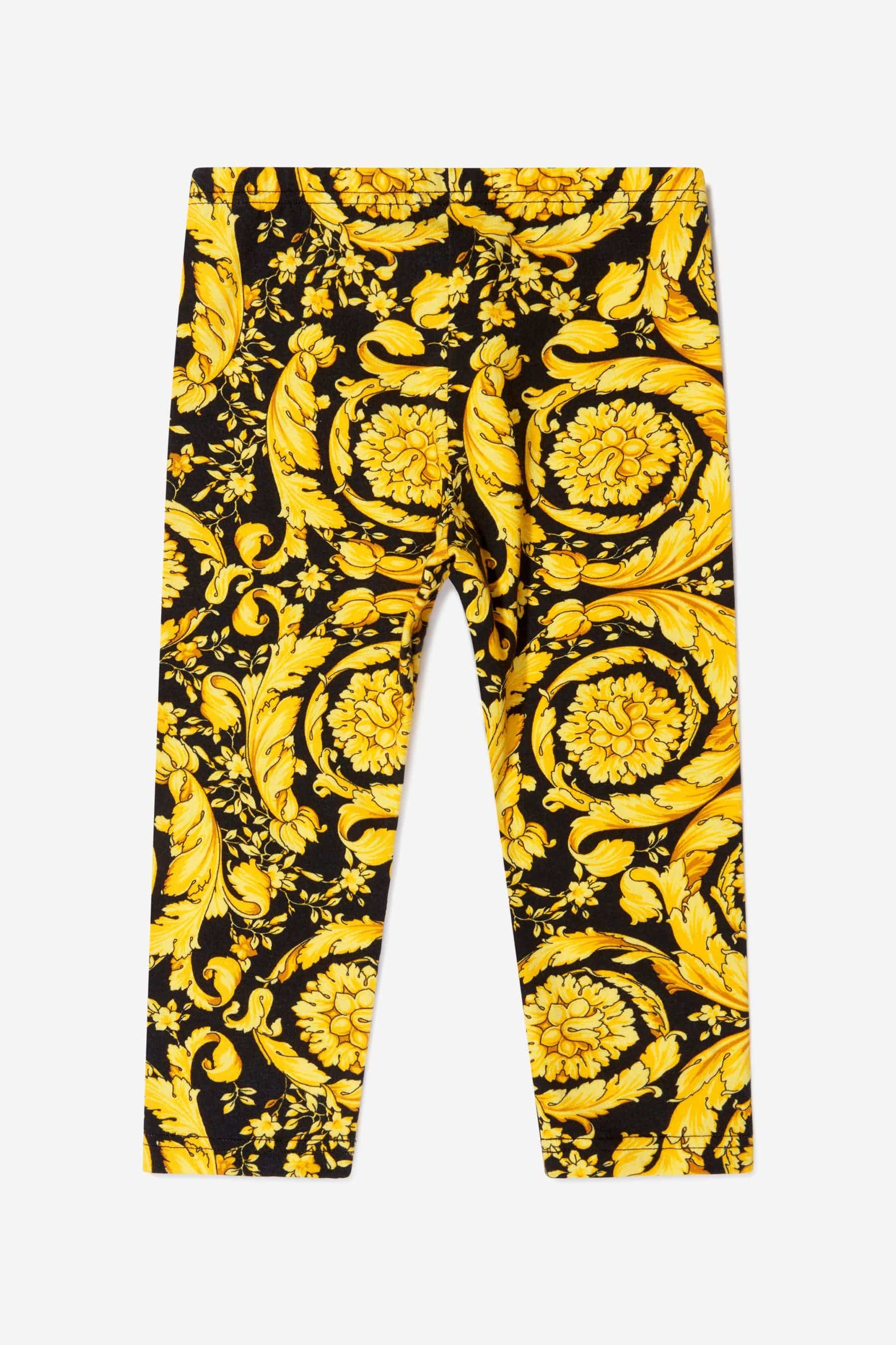 Versace Blue Baroccodile leggings